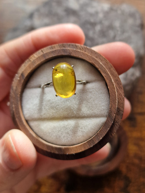 Amber Oval Ring