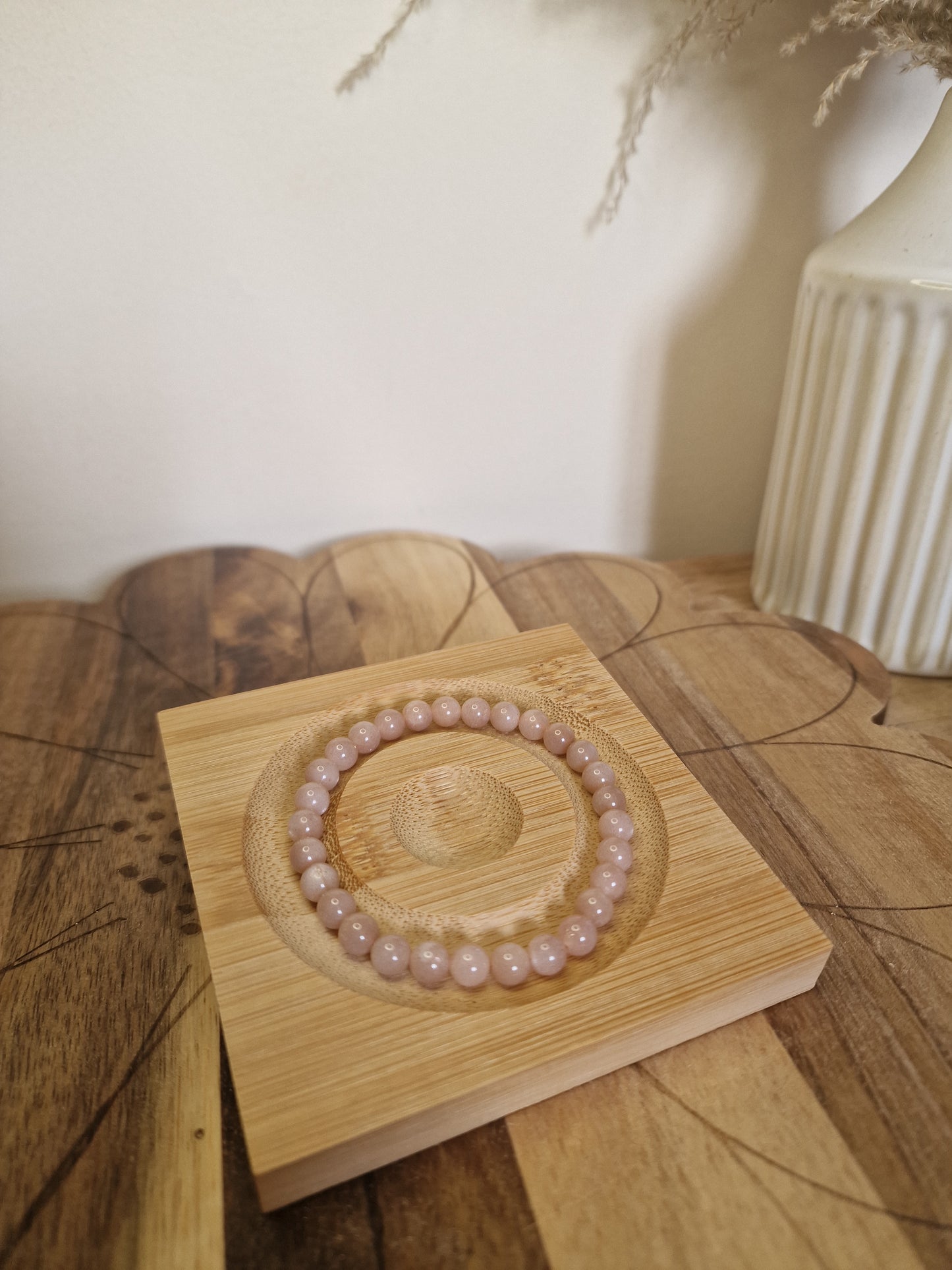 Peach Moonstone 6mm Bracelet