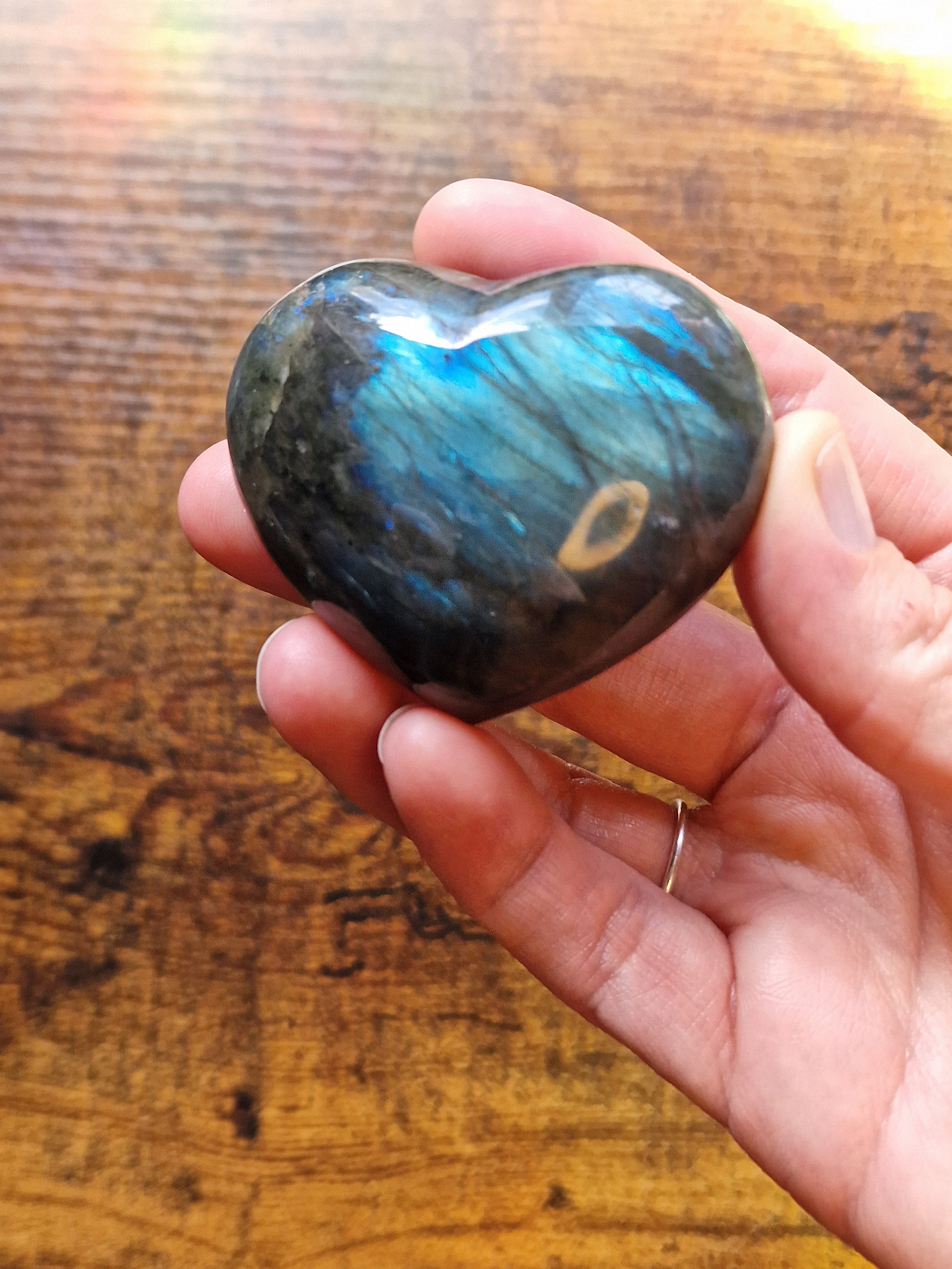 Labradorite Crystal Heart