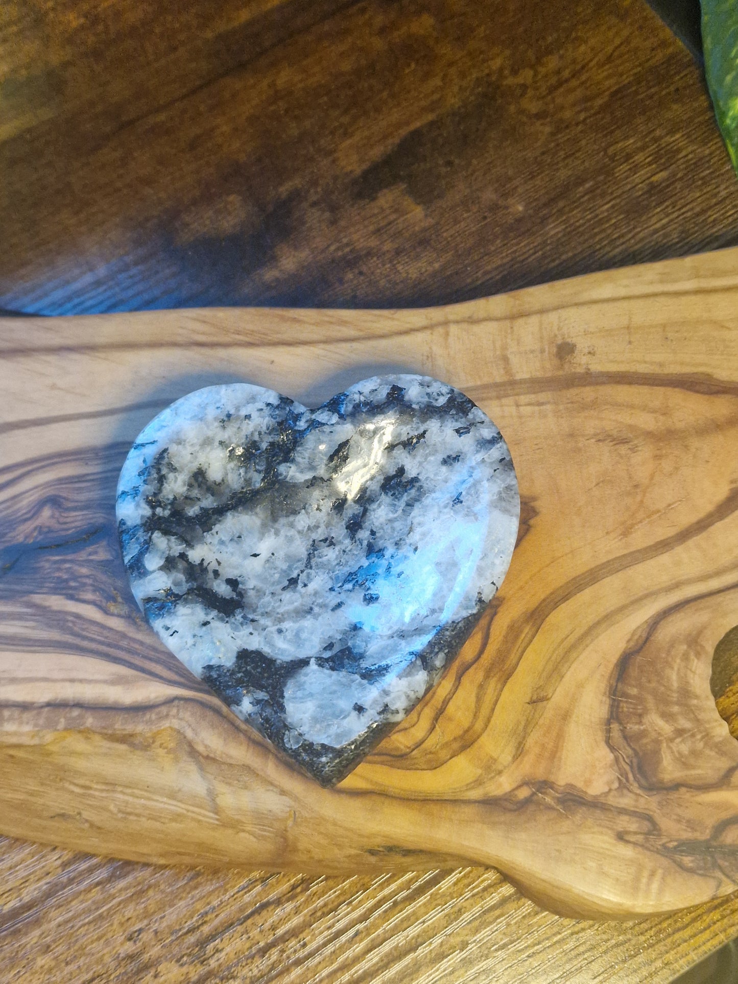 Rainbow Moonstone Heart Dish
