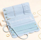 Embroidered Velvet Jewellery Roll