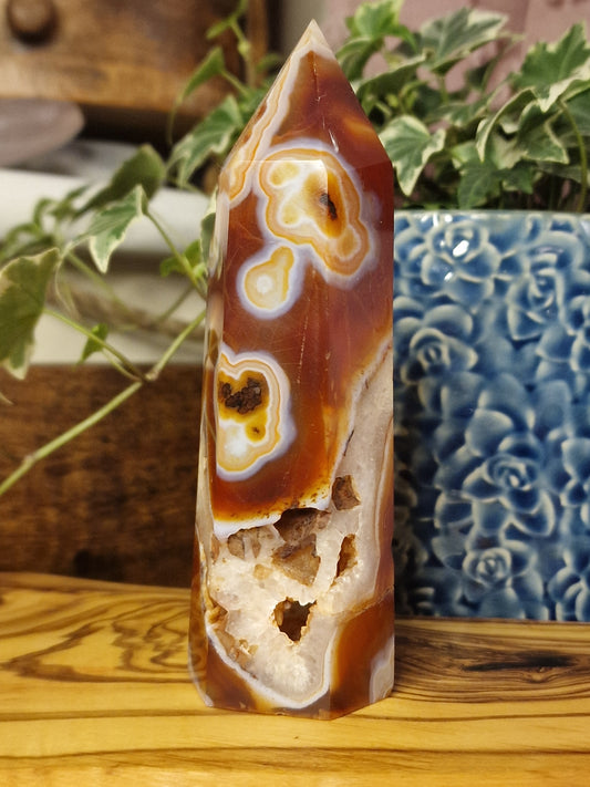 Carnelian Druzy Tower