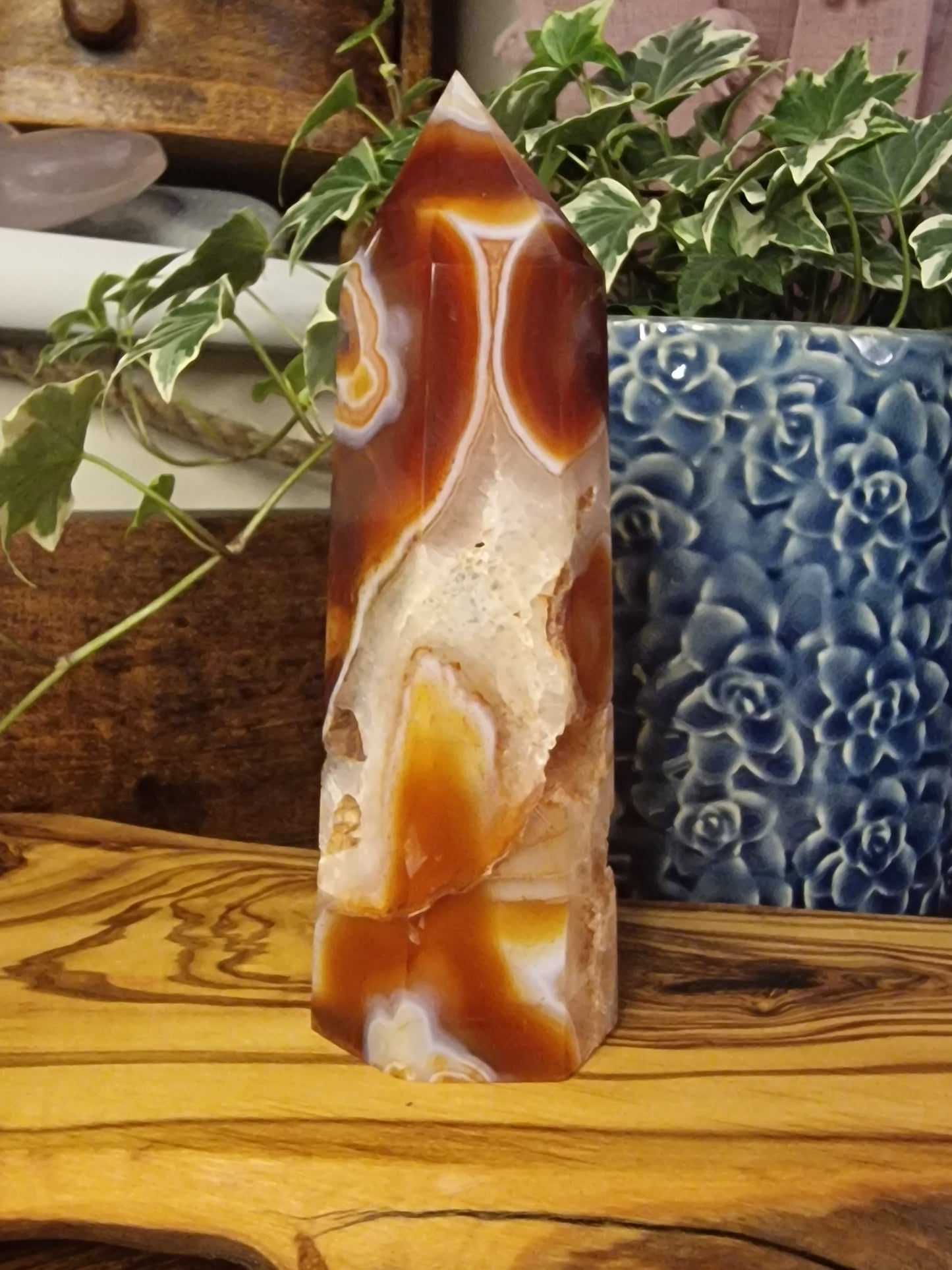 Carnelian Druzy Tower