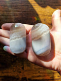 Blue Banded Agate Palm Stones | Intuitively Chosen