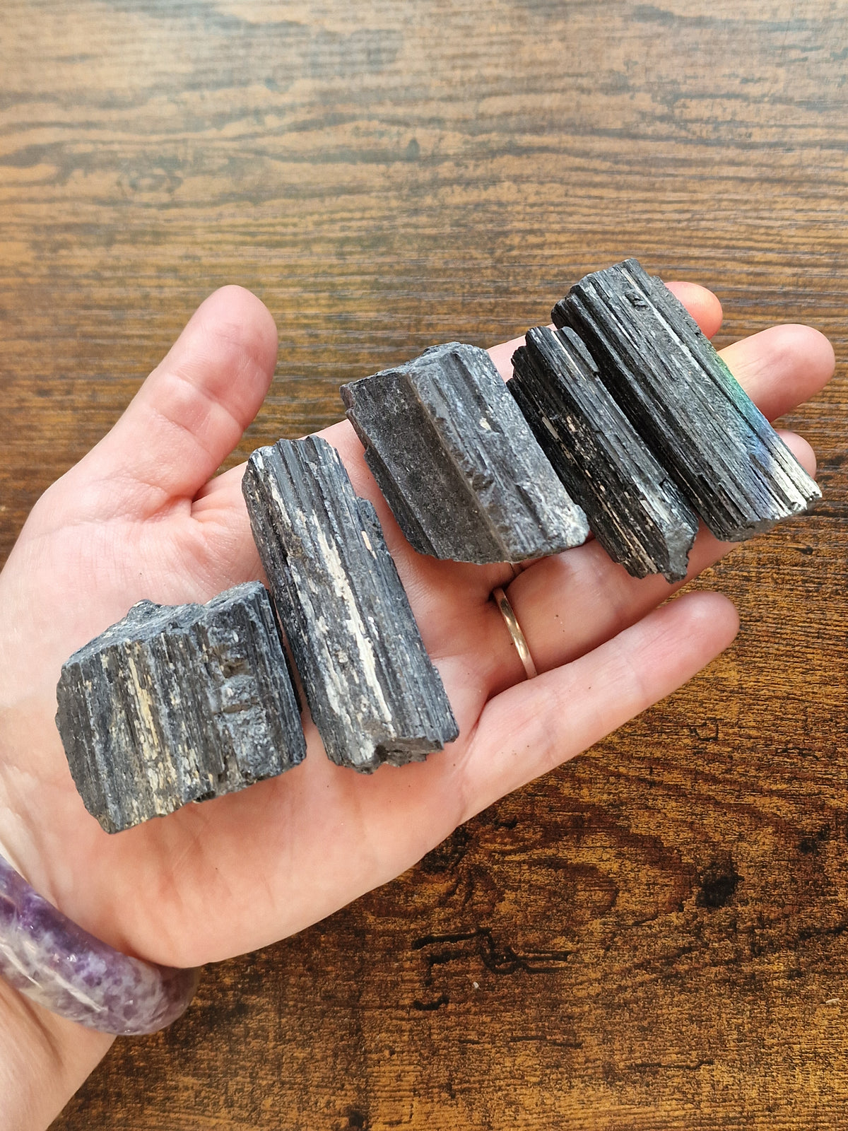 Black Tourmaline Rough Pieces