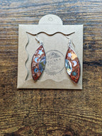 Abalone Shell Saturn Celestial Dangle Earrings