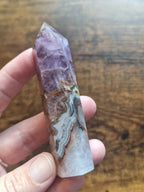 Amethyst & Lace Agate Tower
