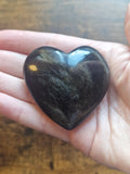 Gold Sheen Obsidian Heart