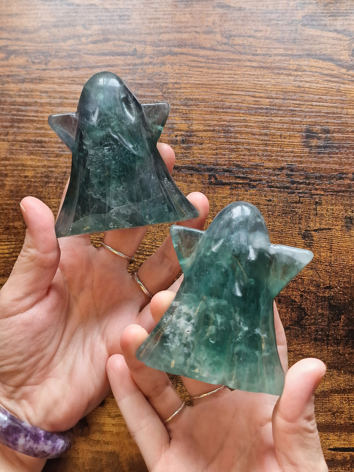 Fluorite Ghost Carvings | Pick Your Own