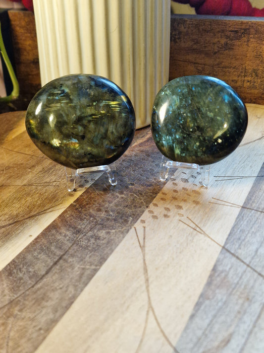 Labradorite palm stones