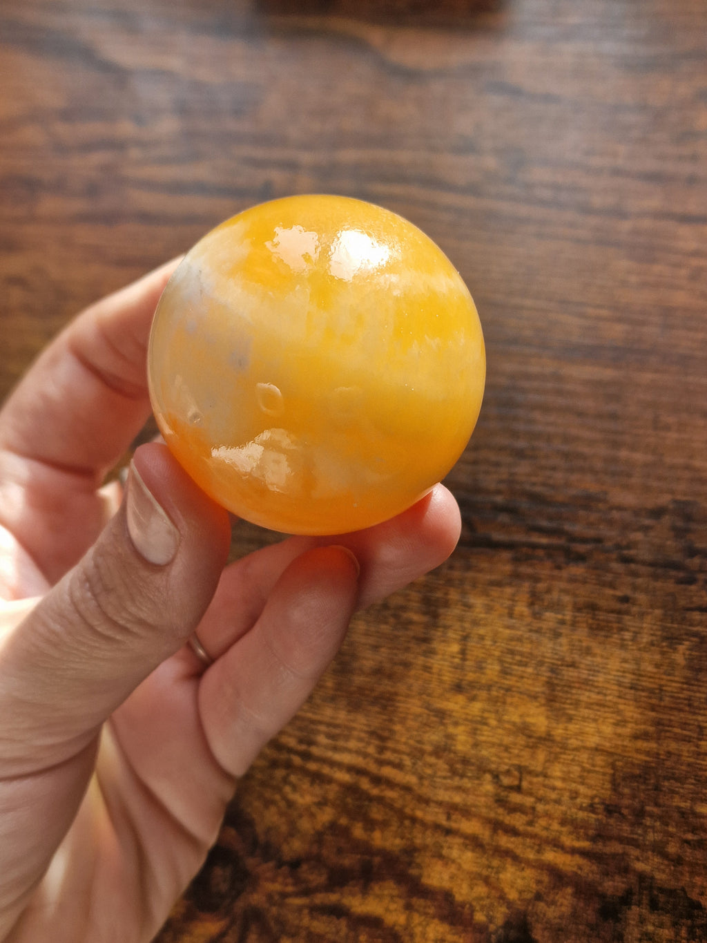 Orange Calcite Sphere