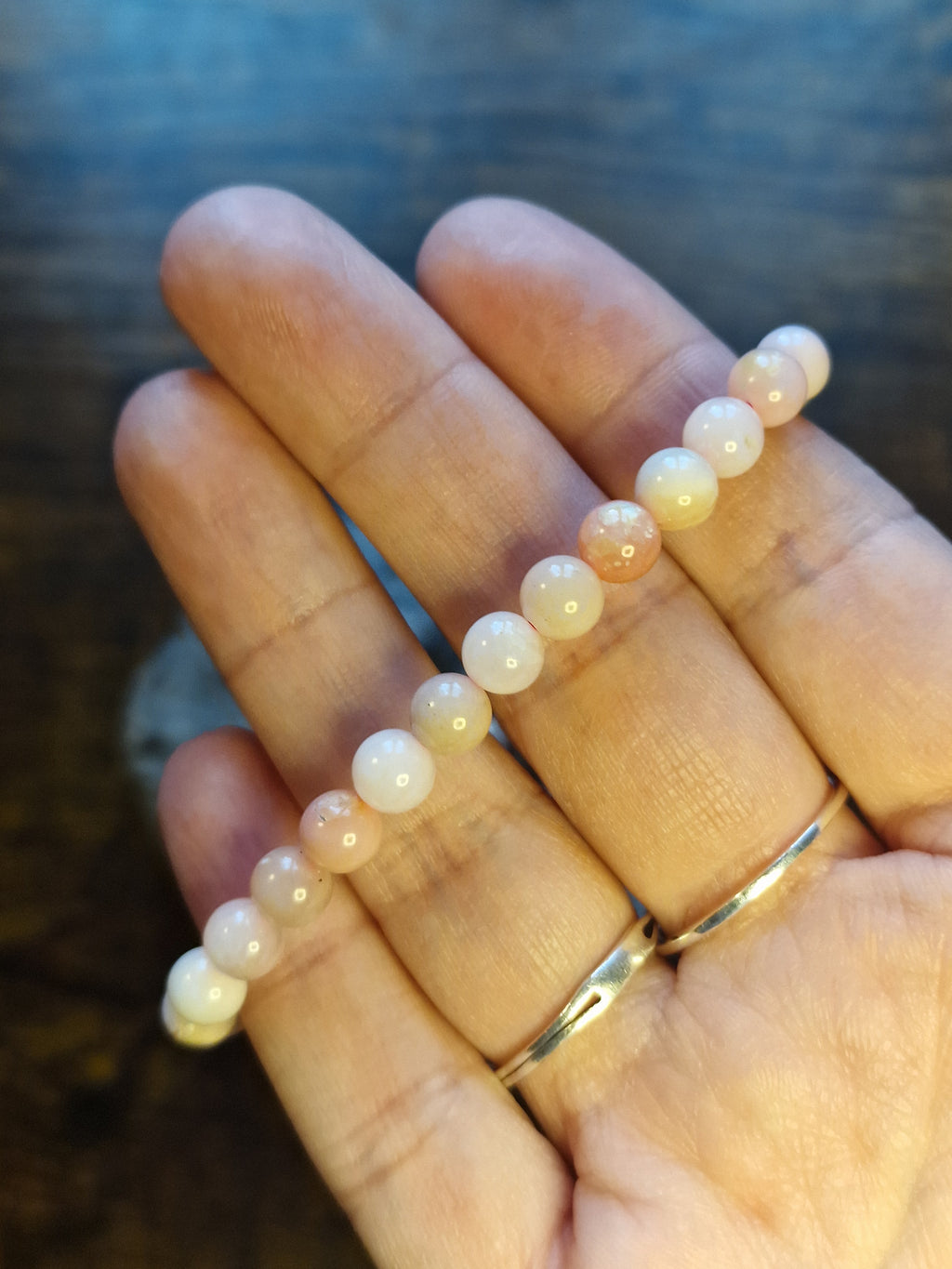 Pink Opal Bracelet ~ 6mm