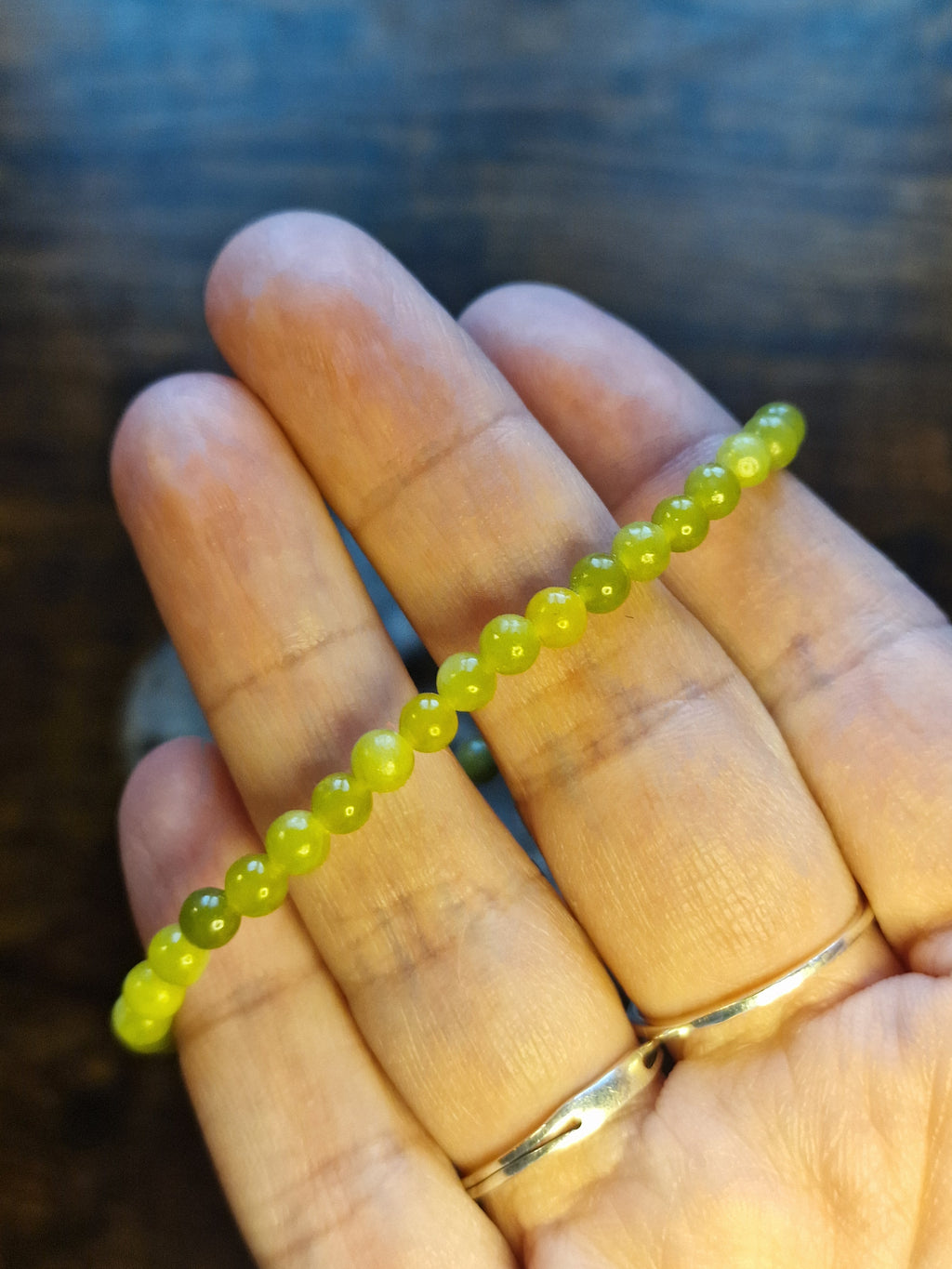 Serpentine Jade Bracelet ~ 4mm