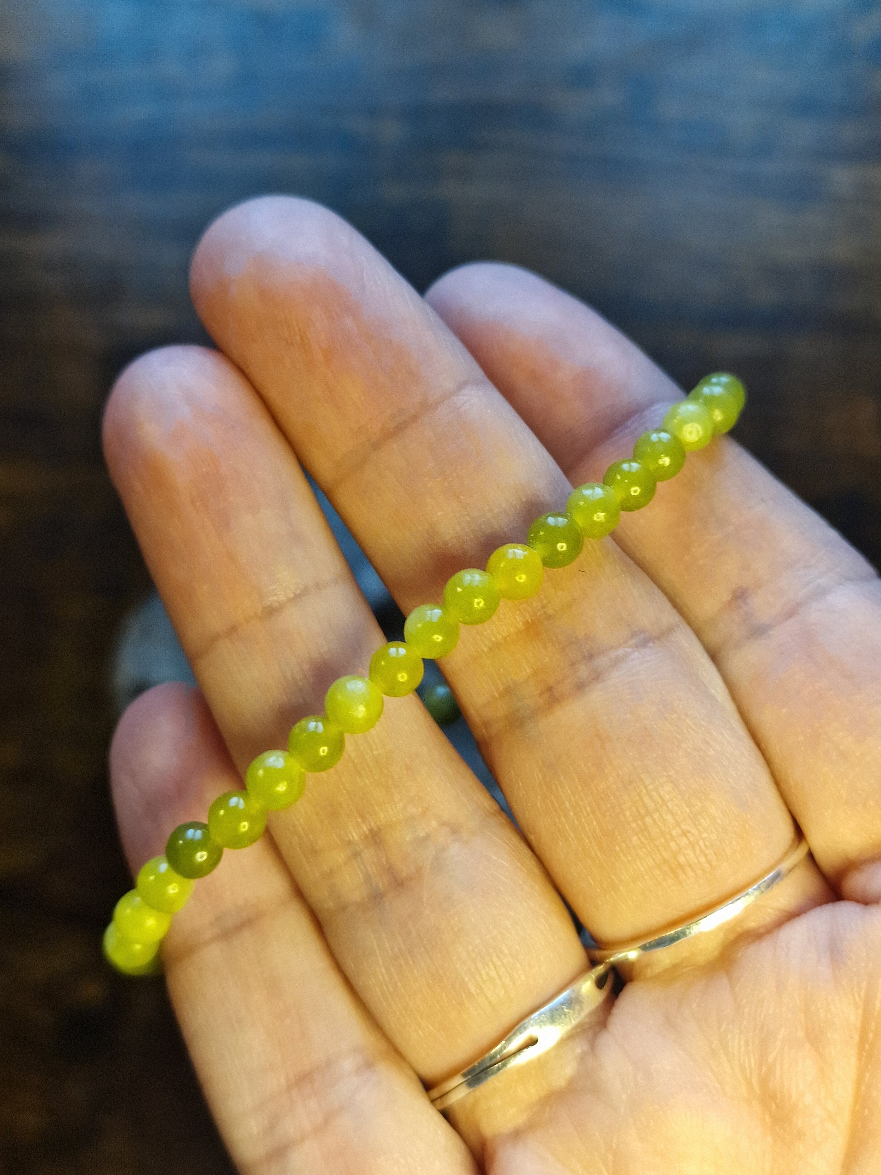 Serpentine Jade Bracelet ~ 4mm