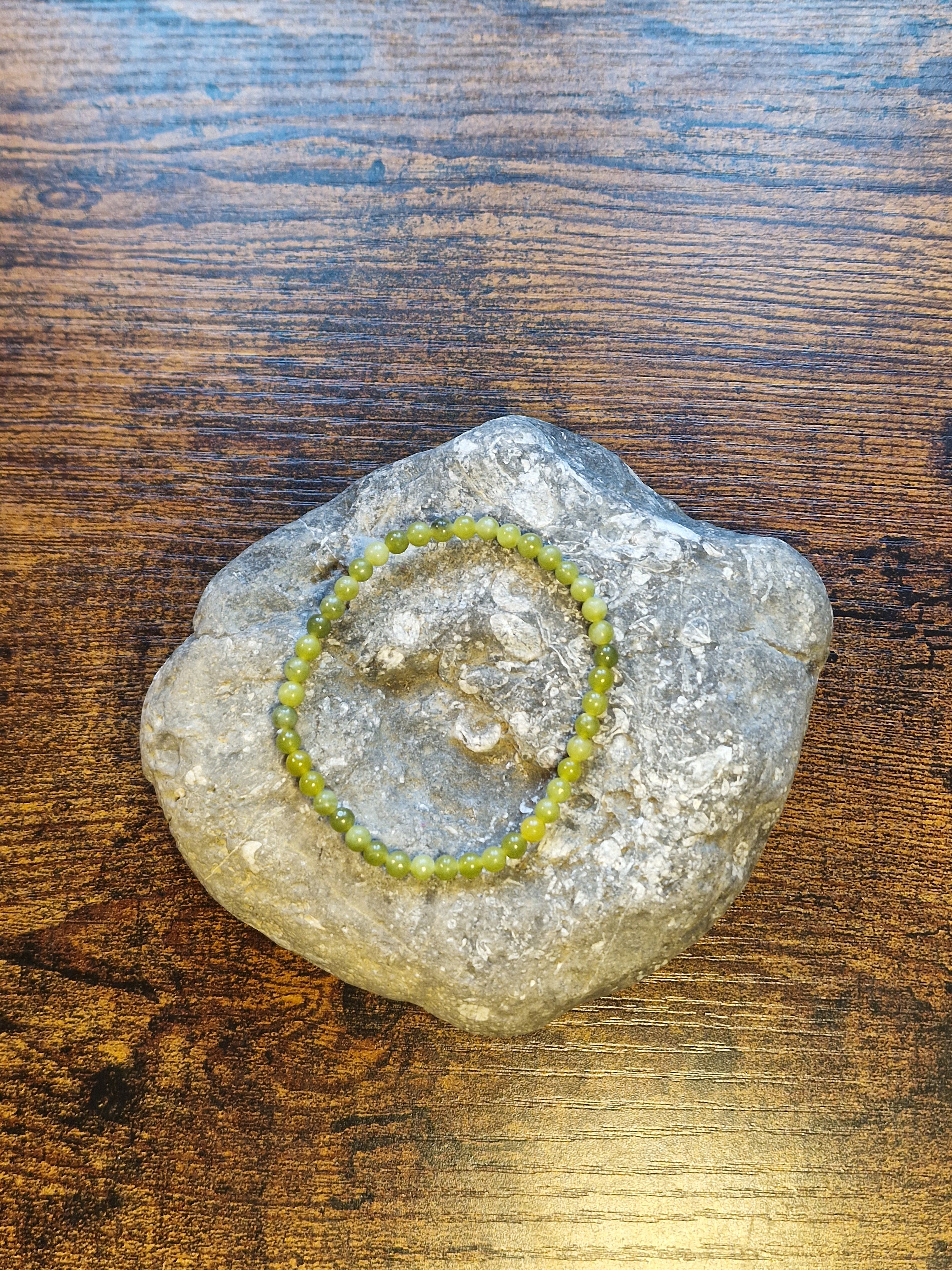Serpentine Jade Bracelet ~ 4mm