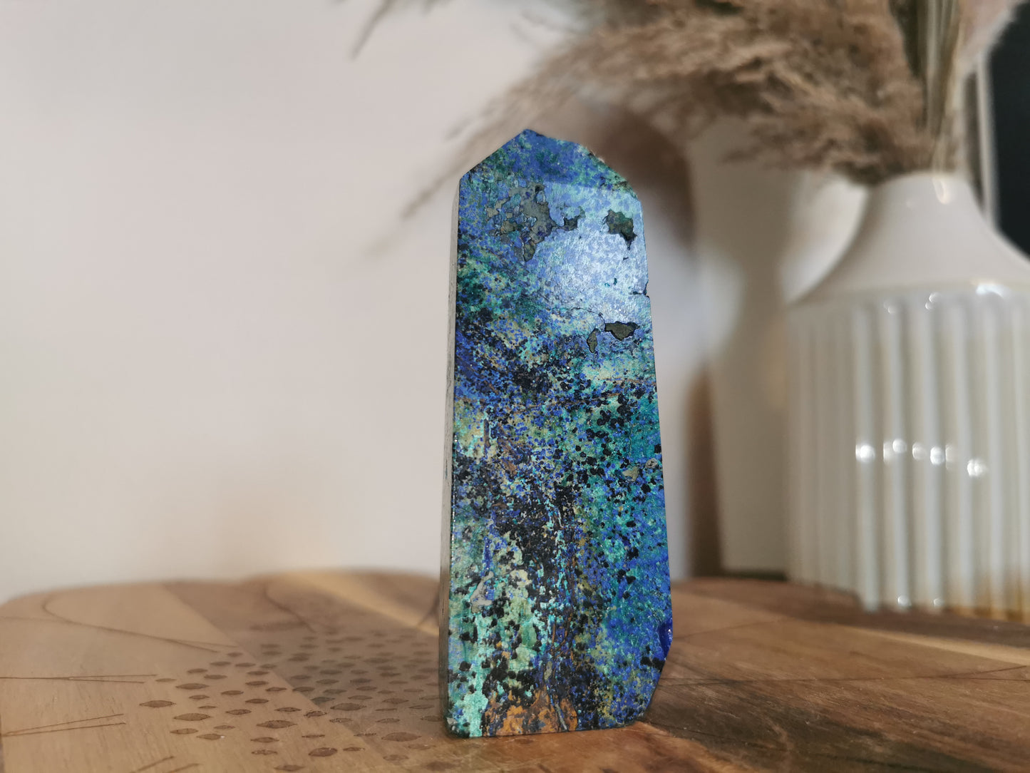 Chrysocolla & Azurite Tower (imperfect)✨️
