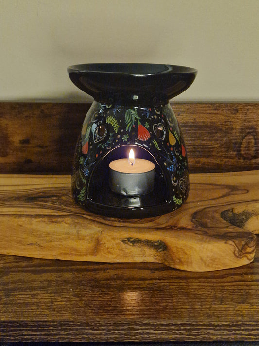 Midnight Bloom Oil Burner ~ Black