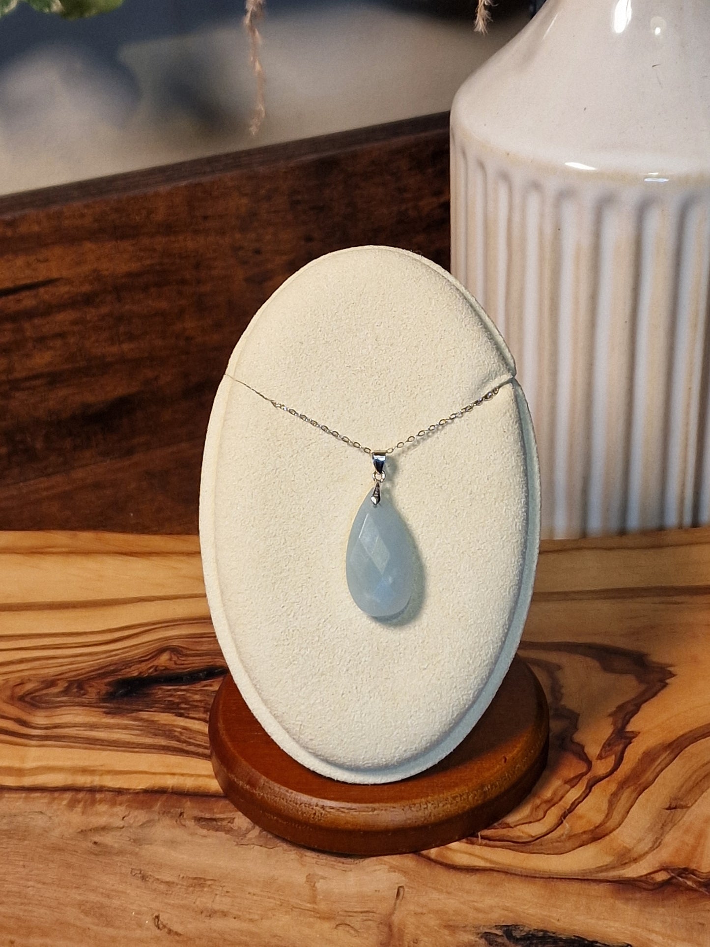 Faceted teardrop 925 pendants