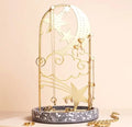 Celestial Metal Jewellery Stand with Terrazzo Base