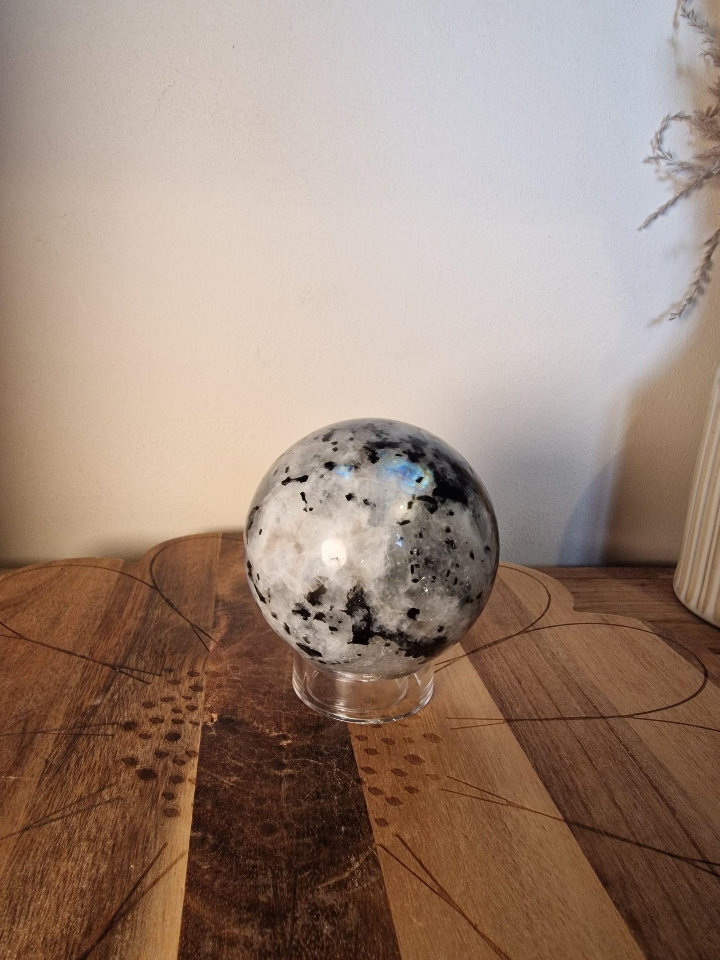 Rainbow Moonstone Sphere 633g🌙