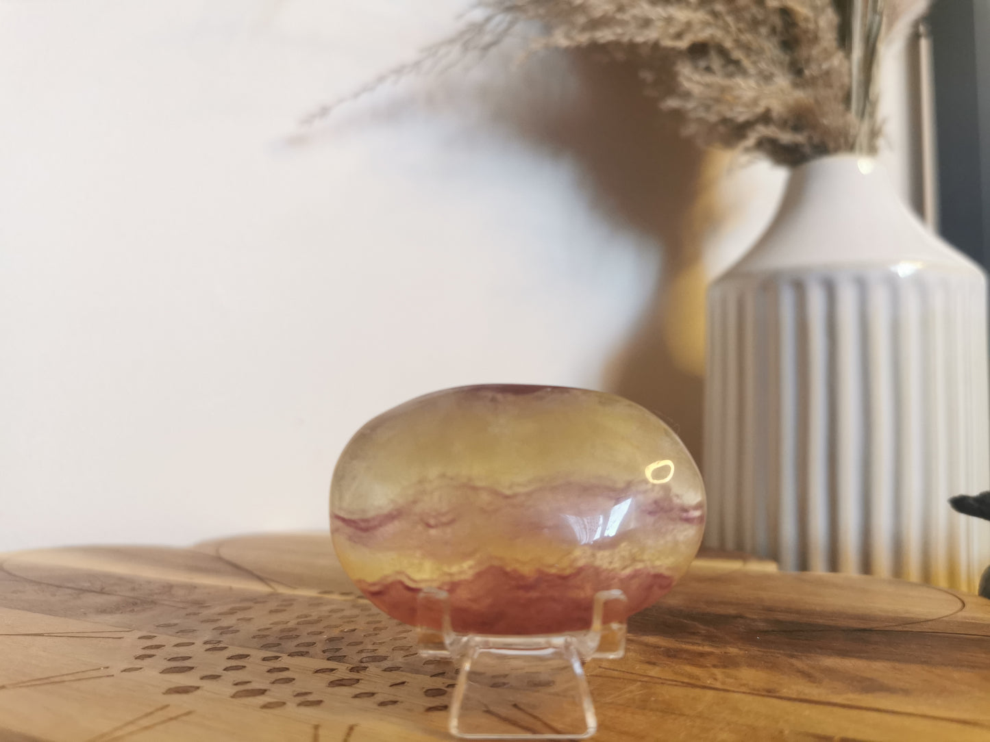 Candy Fluorite palm stone🔮