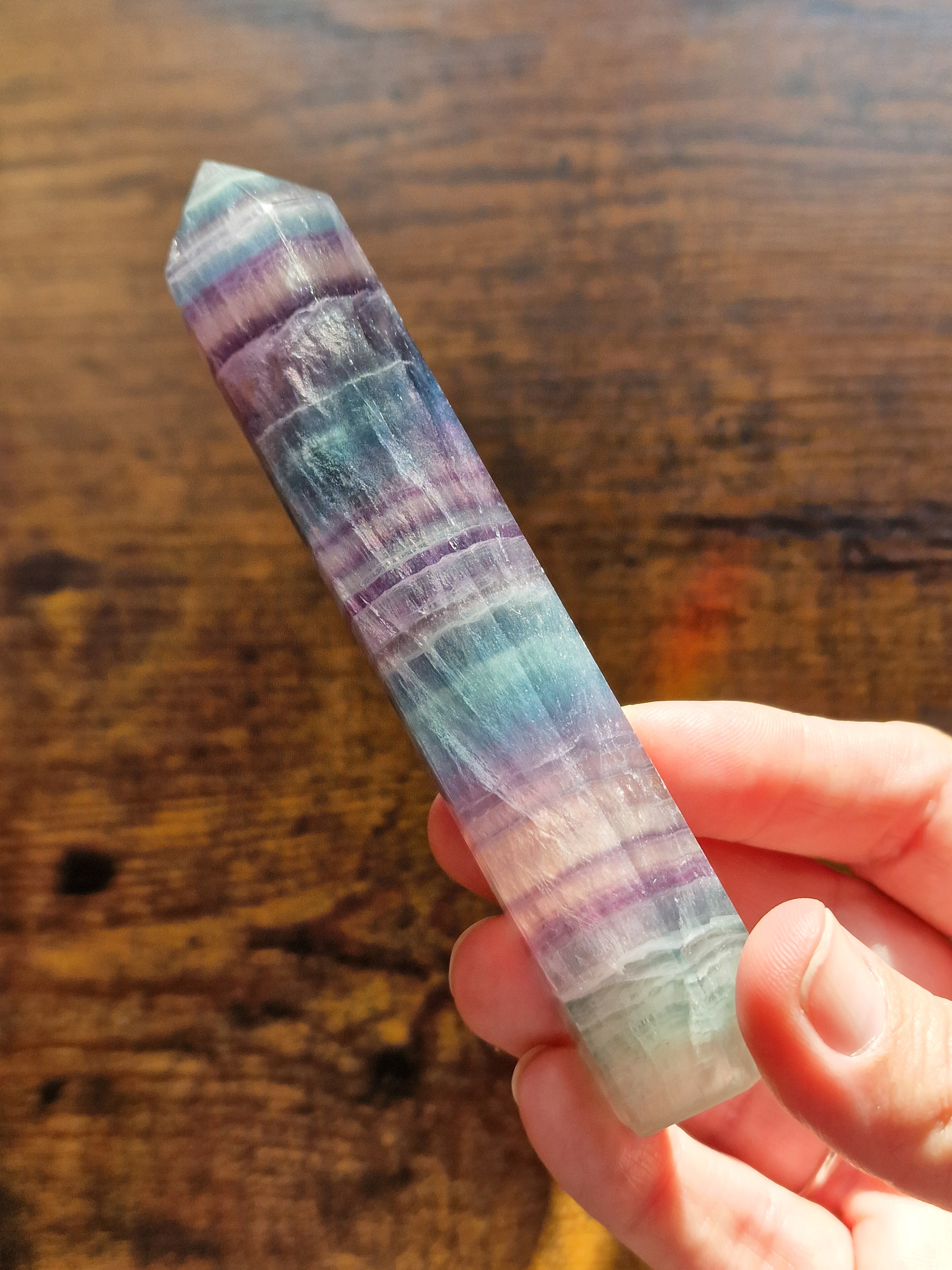 Banded Fluorite Crystal Towers