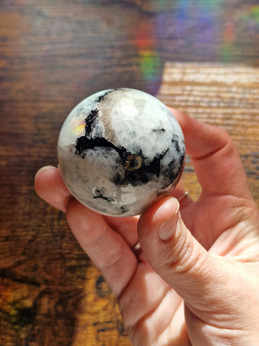 Rainbow Moonstone Sphere
