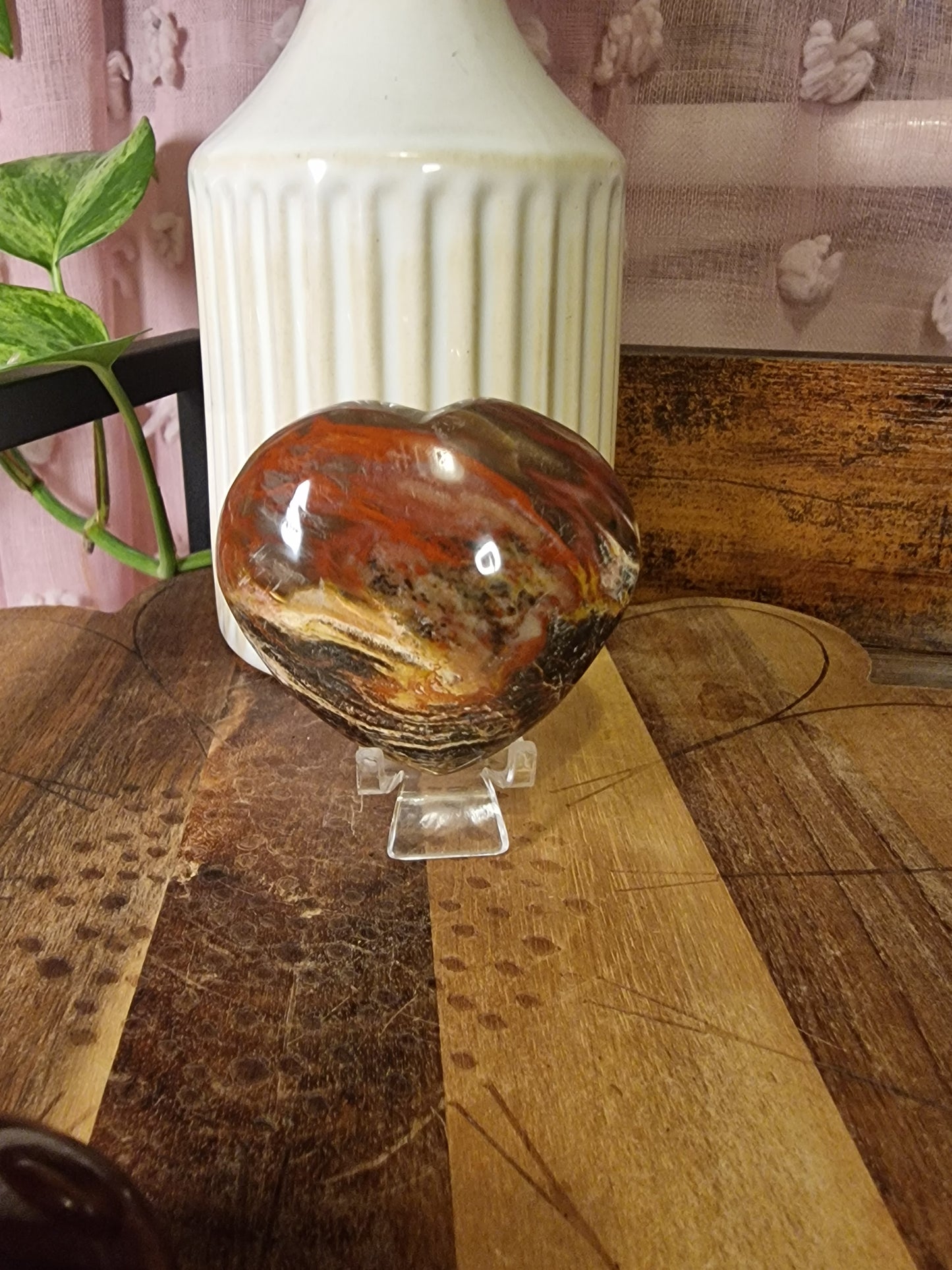 Petrified Wood Hearts