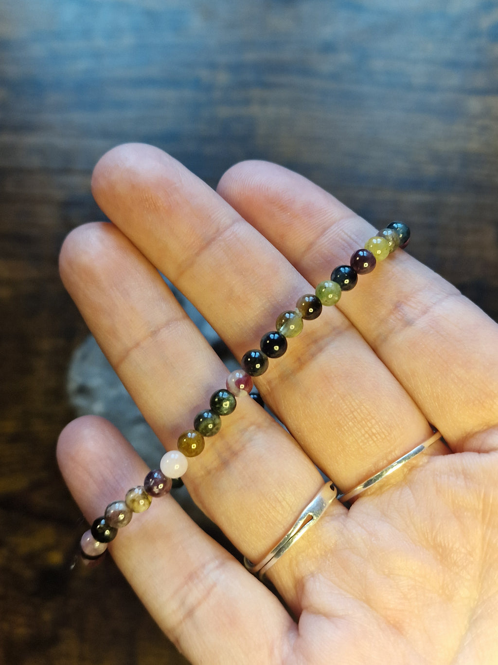 Multi-Colour Tourmaline Bracelet ~ 4mm