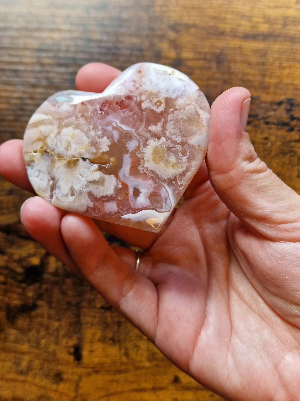 Flower Agate Heart