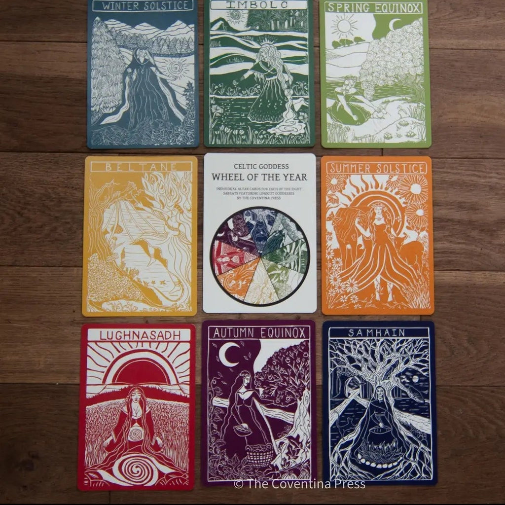 Wheel of the Year Sabbath Altar Cards