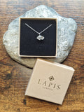 Raw Herkimer Diamond, Sterling Silver Necklace