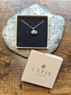 Raw Herkimer Diamond, Sterling Silver Necklace