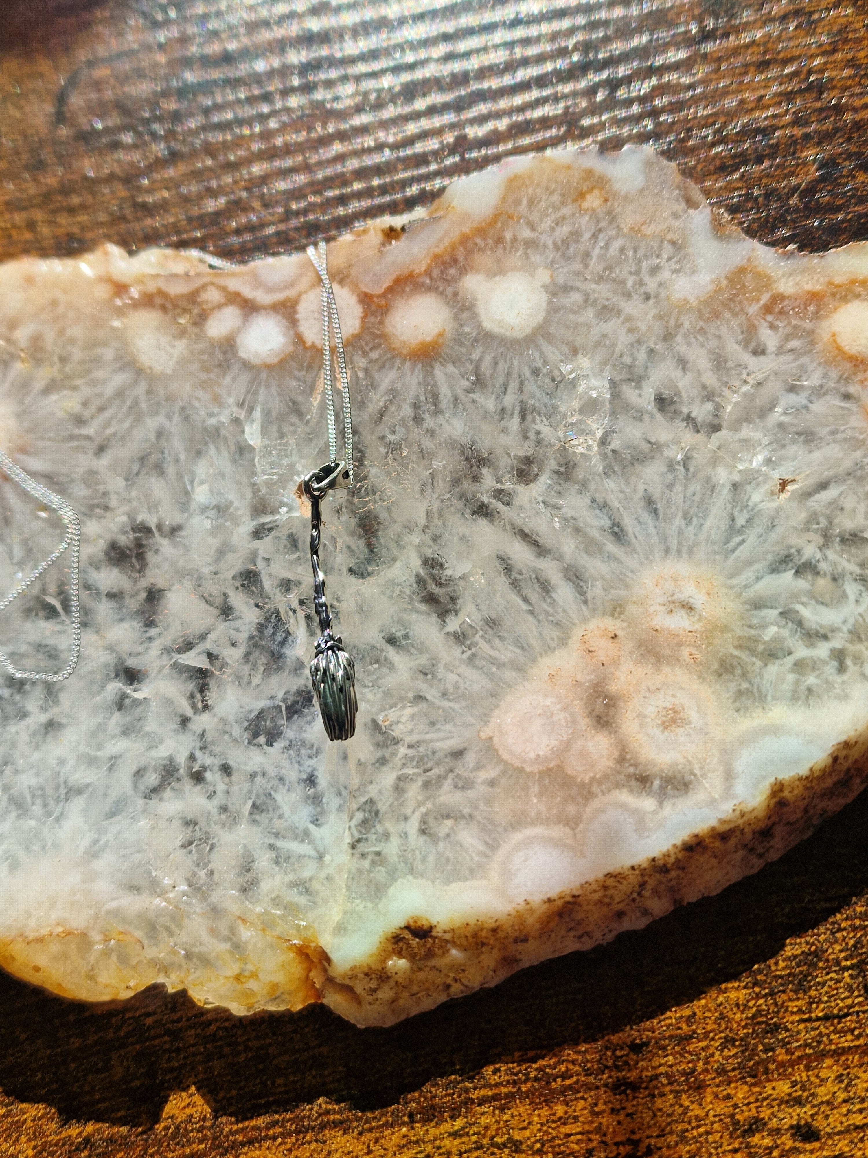 Silver Besom Pendant