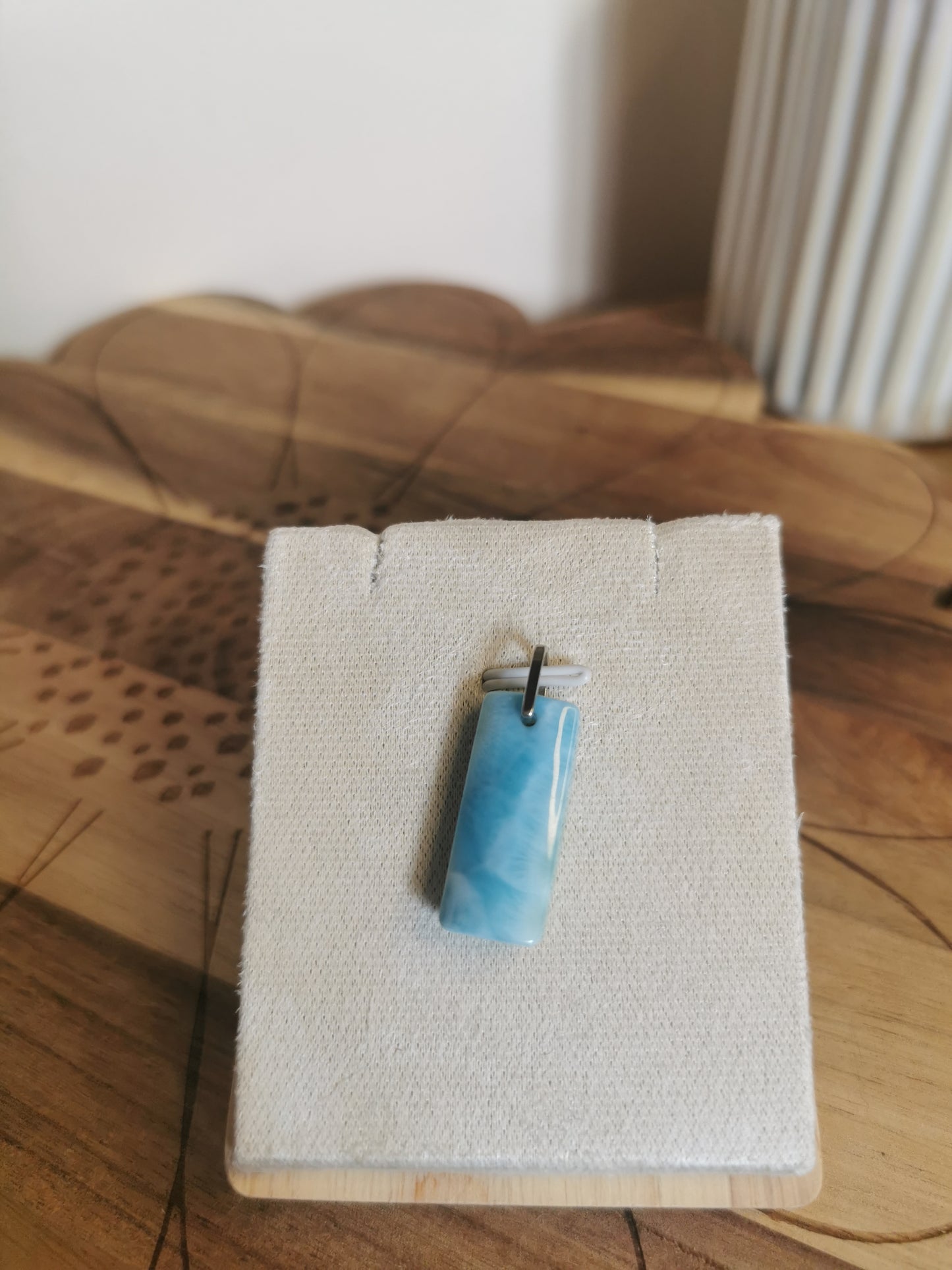 Larimar Rectangle Pendant – 925 Silver🌊