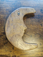Wooden Moon Face Wall Hanging