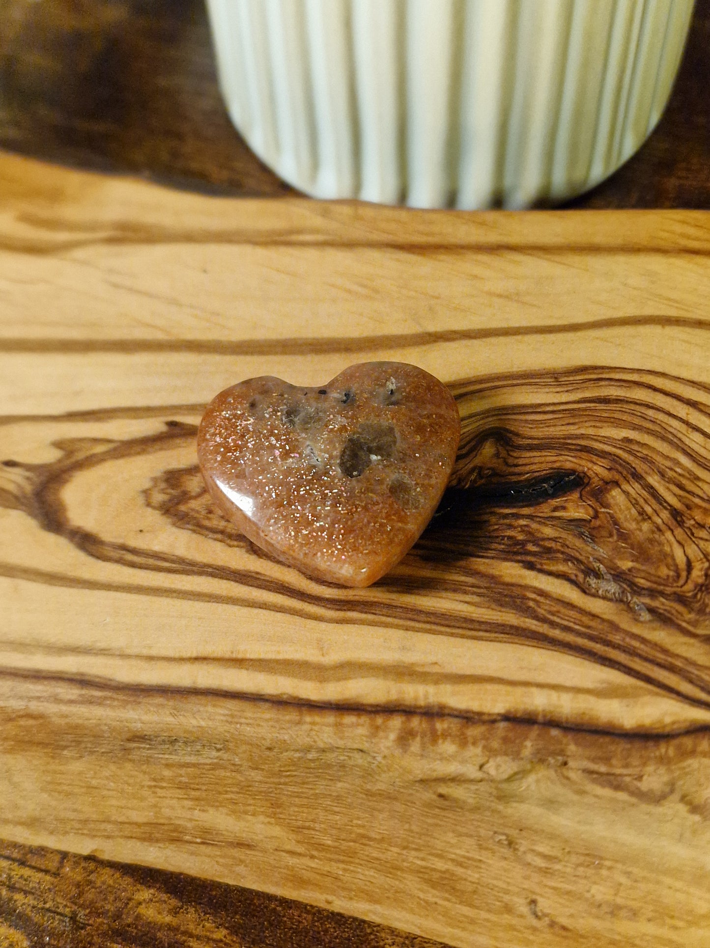 Small Sunstone Heart