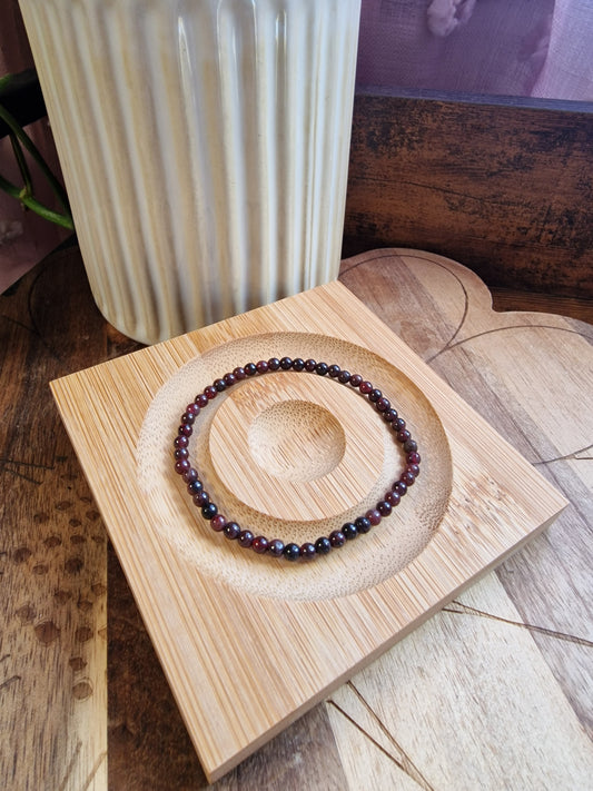 Garnet Bracelet (4mm)