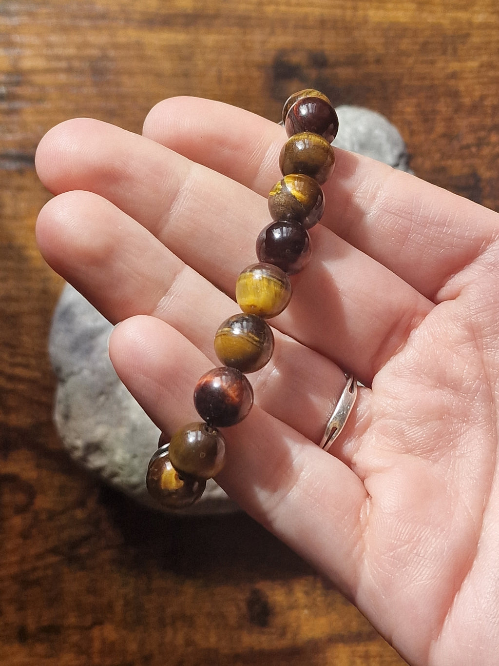 Mixed Tiger's Eye Bracelet ~ 10mm