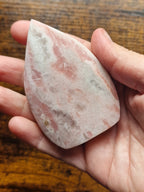 Pink Opal Teardrop Carving