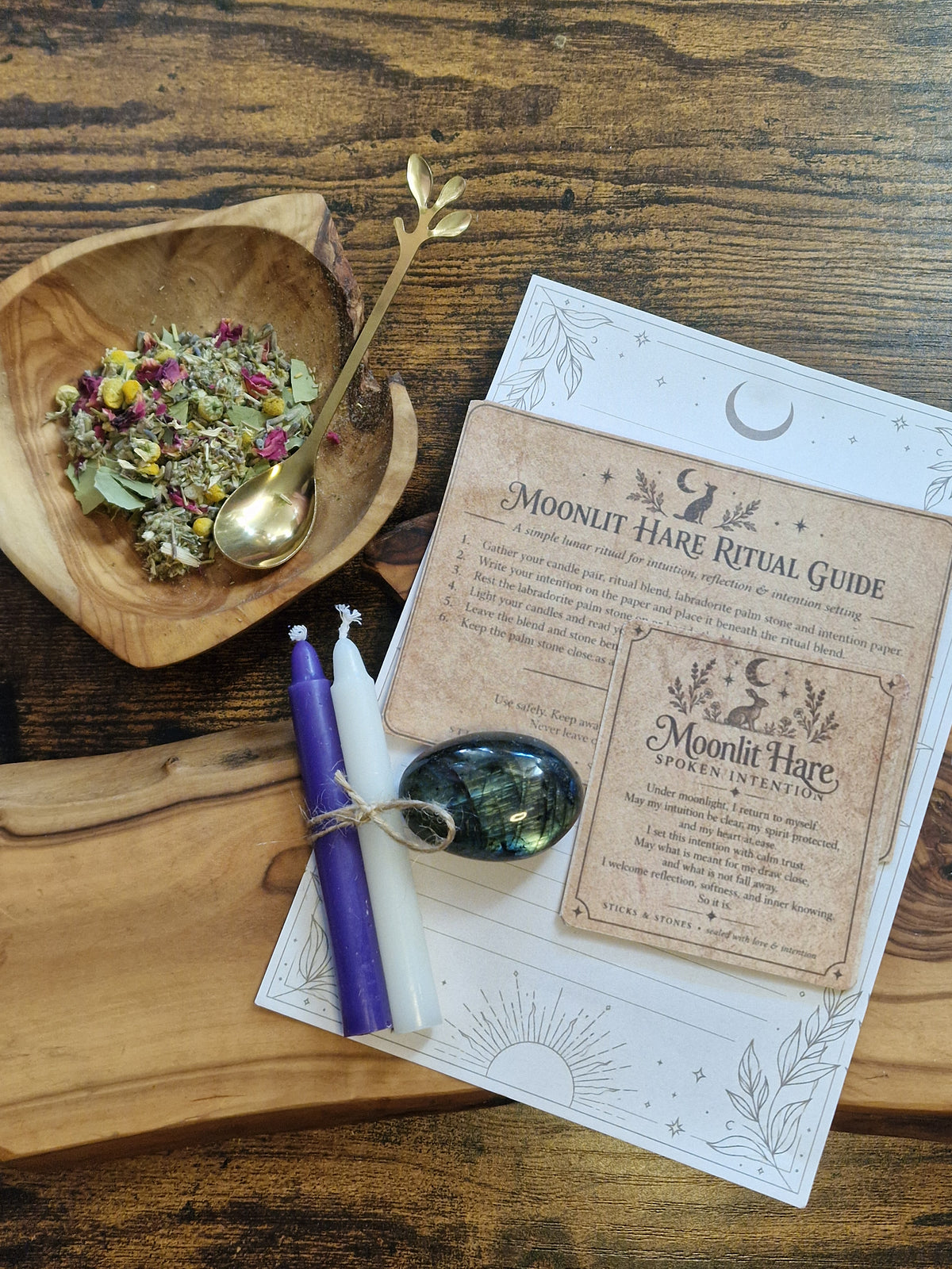 Moonlit Hare Ritual Pack | Lunar Intention Ritual Kit