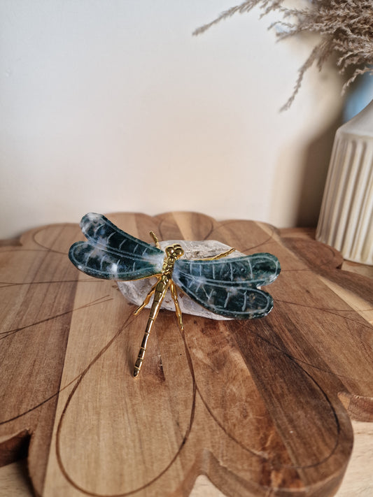 Moss Agate Dragonfly 1