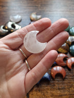 Small Crystal Moon Carvings