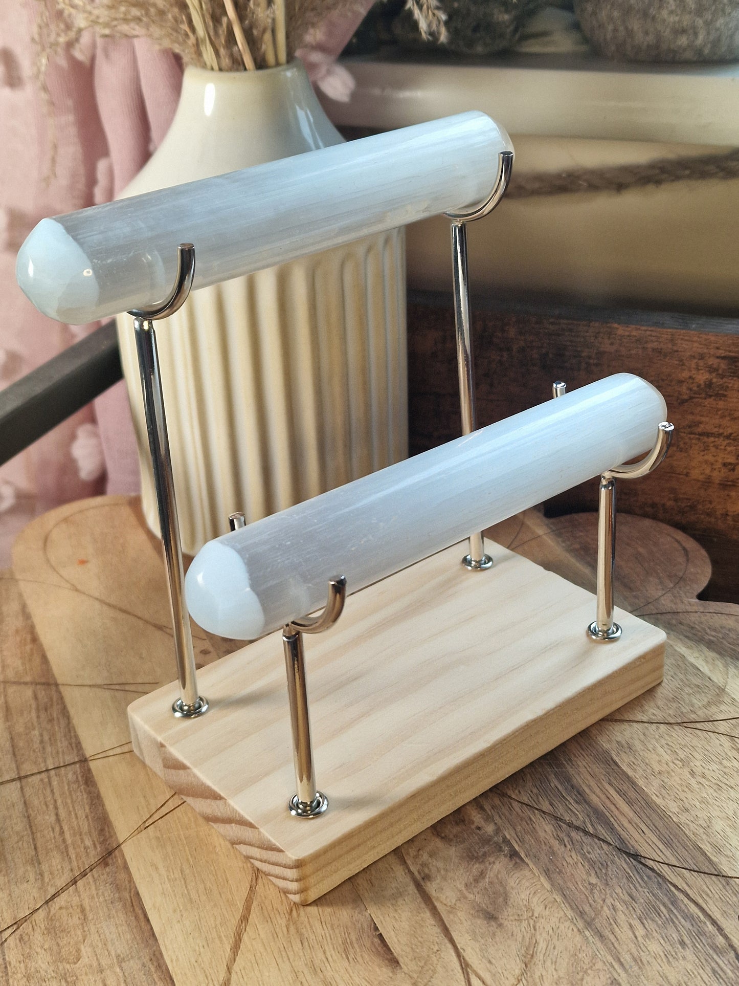 Selenite Bracelet Display Stand ~ Double Tier