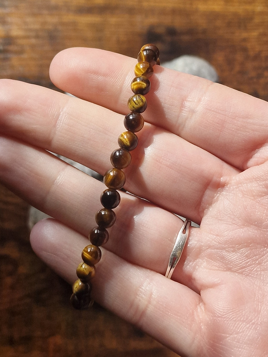 Yellow Tiger's Eye Bracelet ~ 6mm