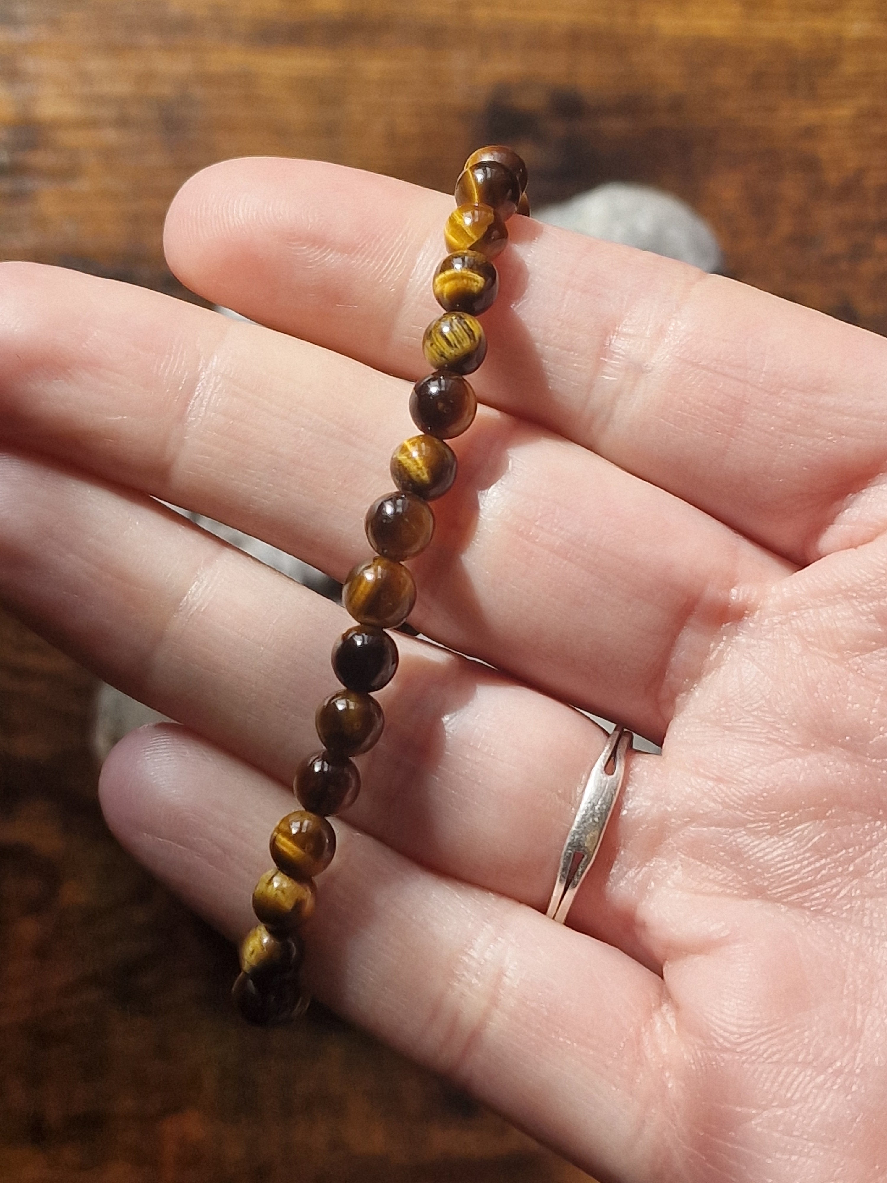 Yellow Tiger's Eye Bracelet ~ 6mm