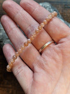 Peach Moonstone Bracelet ~ 4mm