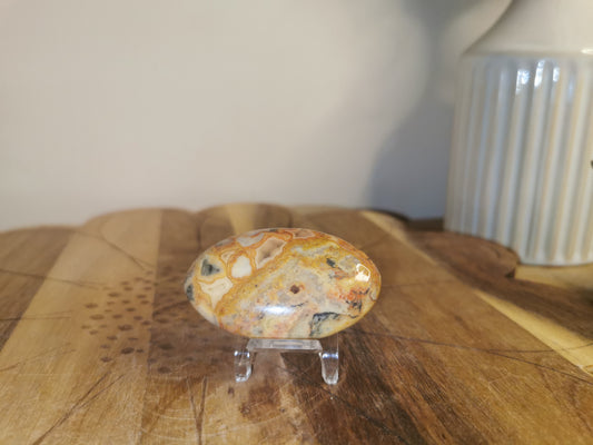 Crazy Lace Agate Palm Stone