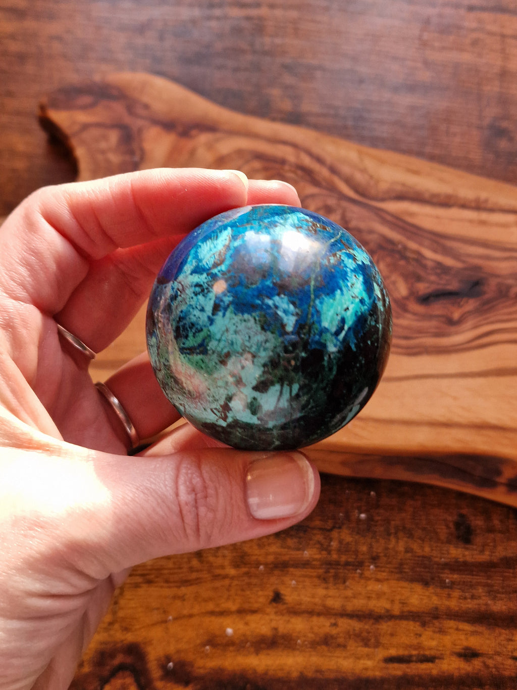 Phoenix Turquoise with Hematite Sphere