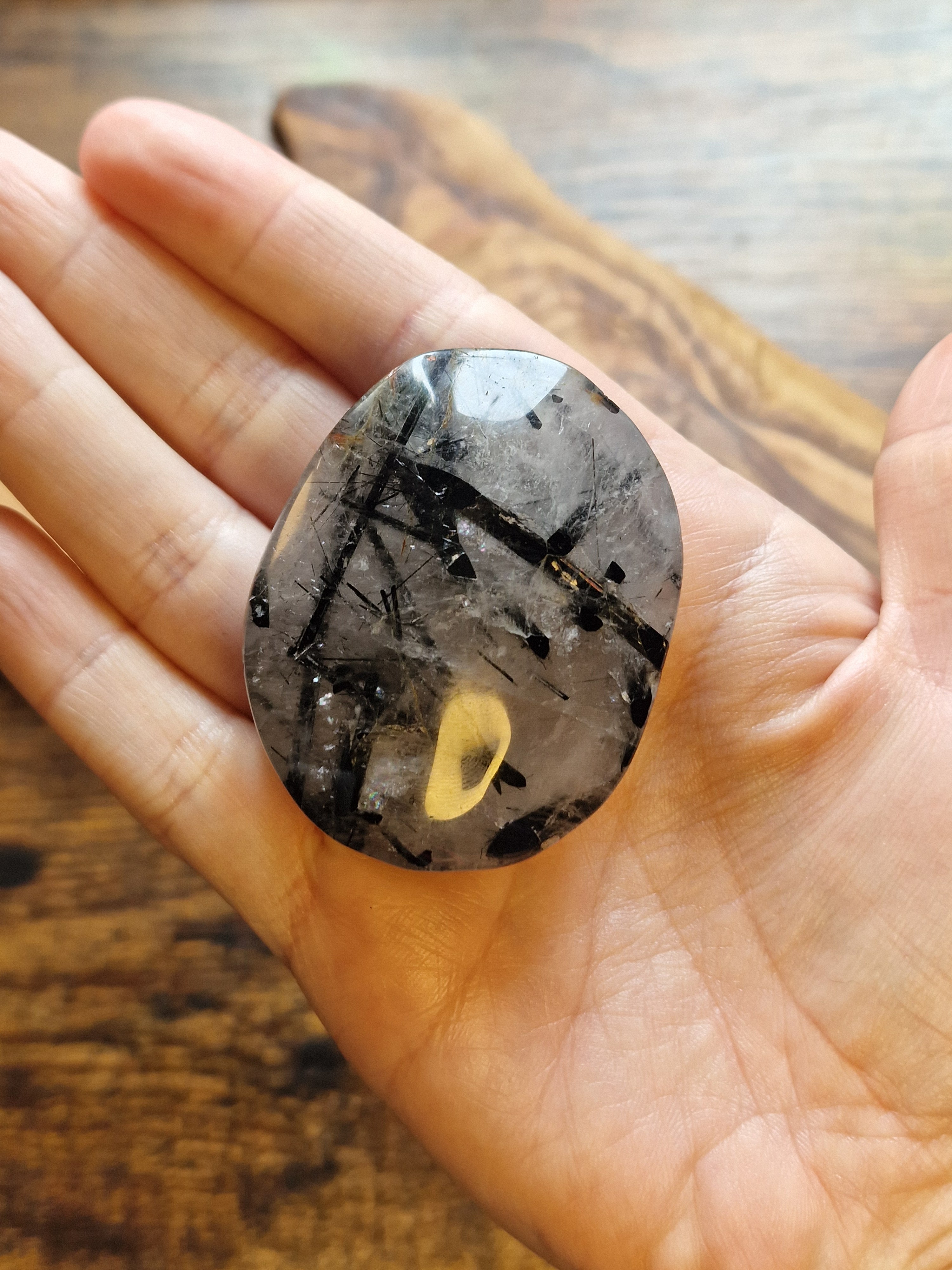 Tourmalinated Quartz Palmstone